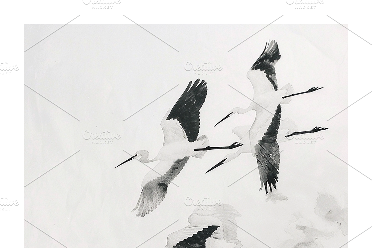Gret Collection · Egrets in Flight, an Animal Illustration by milatovar (Photo 15 of 17)
