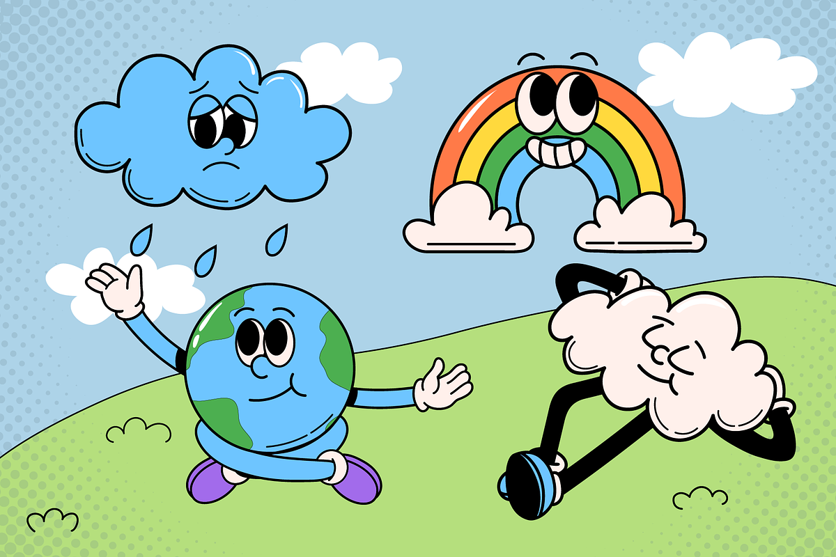 Playful Retro Spring — Character Set, an Object Graphic by Invisual Studio (Photo 5 of 10)