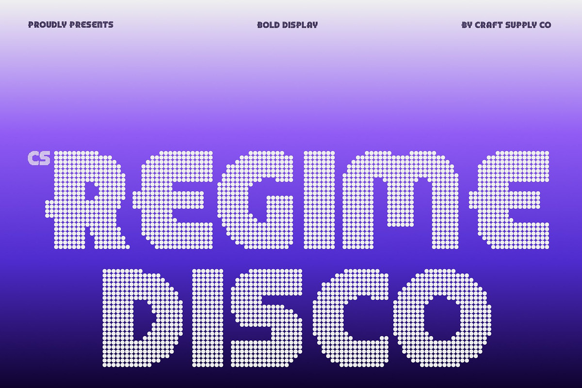 CS Regime Disco, a Sans Serif Font by Craft Supply Co. (Photo 1 of 8)