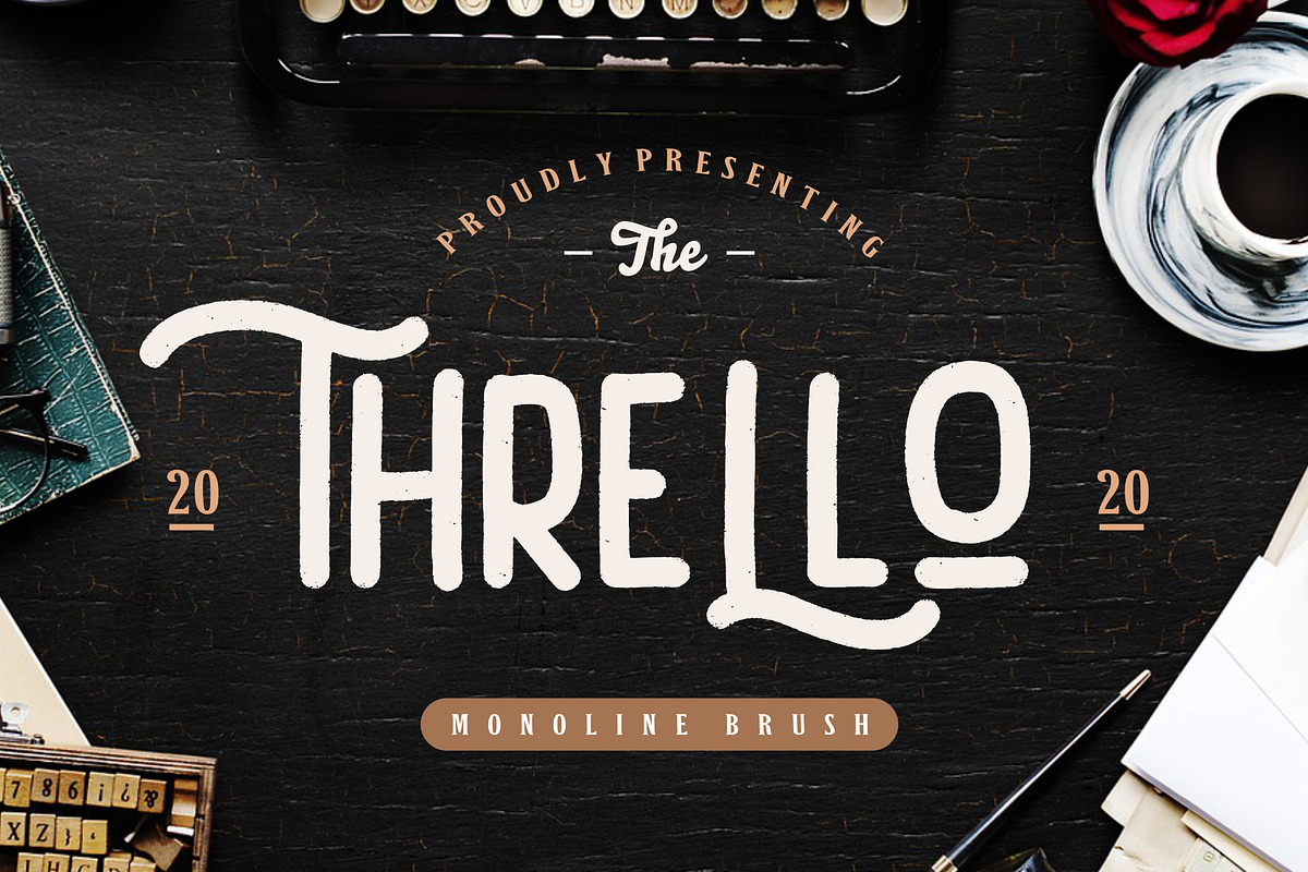 Thrello Monoline Brush Business Font
