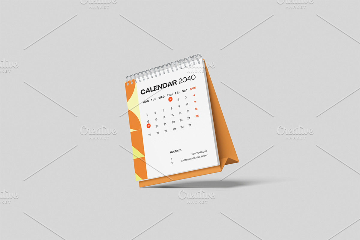 Desk Calendar Mockup, a Books & Magazine Mockup by Gatamotion (Photo 4 of 5)