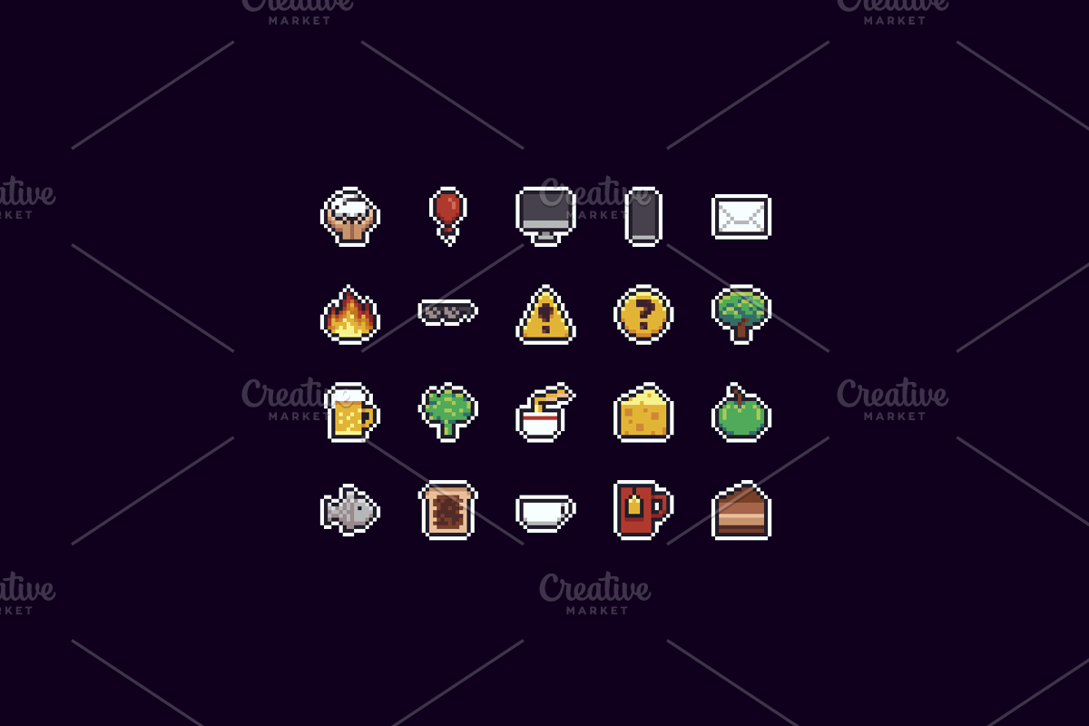 100 Pixel Icons, an Outline Icon by chewkotski (Photo 6 of 6)