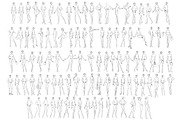 100 poses stamps Procreate, a Brush Add-On by byJuliaKors (Thumbnail 2 of 2)