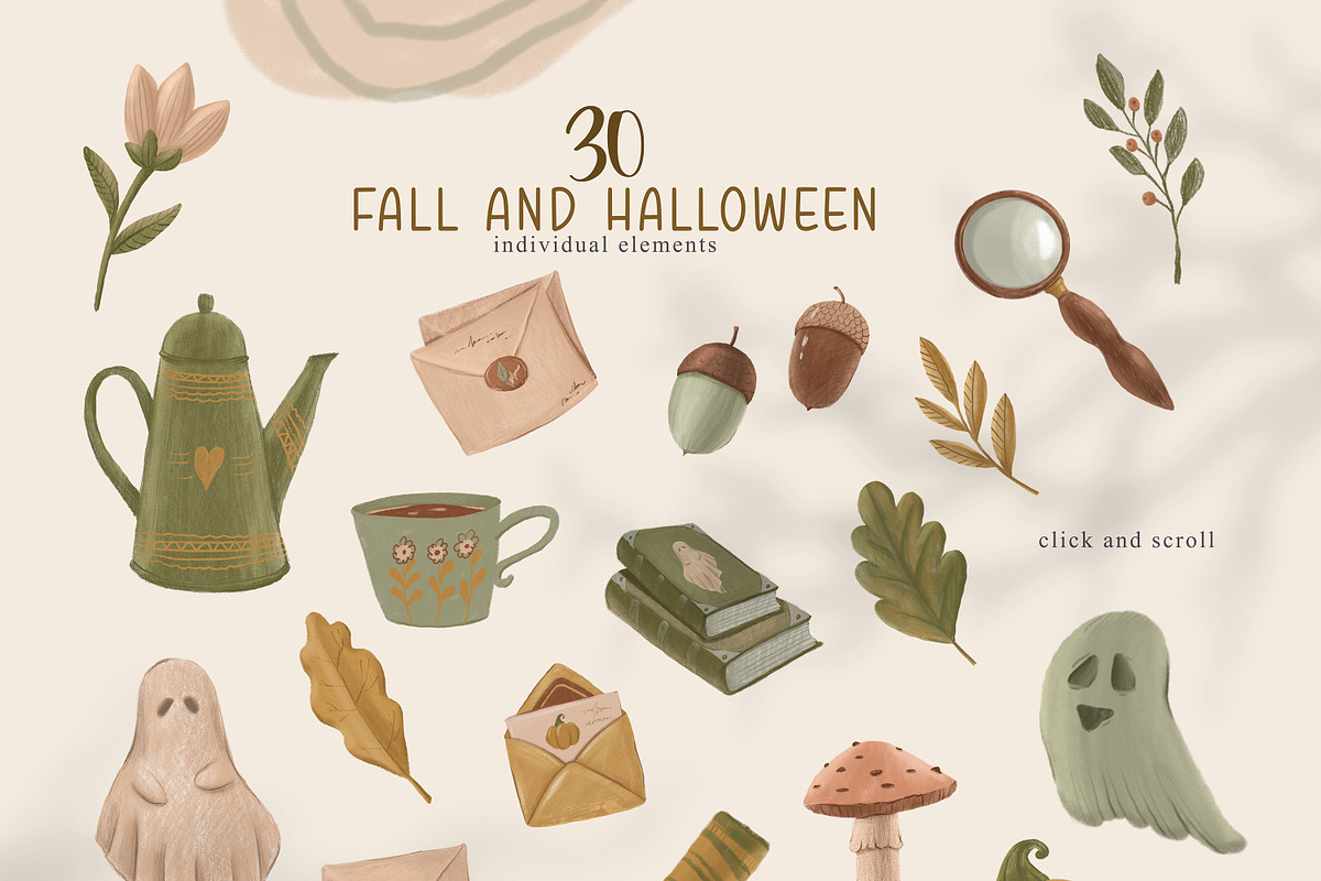 Cute fall and Thanksgiving clipart, a Texture Illustration by Tiana Geo (Photo 4 of 16)