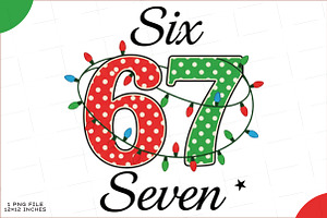 Christmas Six Seven Png,Funny PNG, an Illustration by SinaCreation