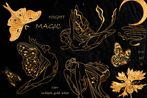 NIGHT MAGIC butterflies women flora
