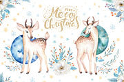 Watercolor Christmas deer, an Animal Illustration by Peace ART (Thumbnail 2 of 11)