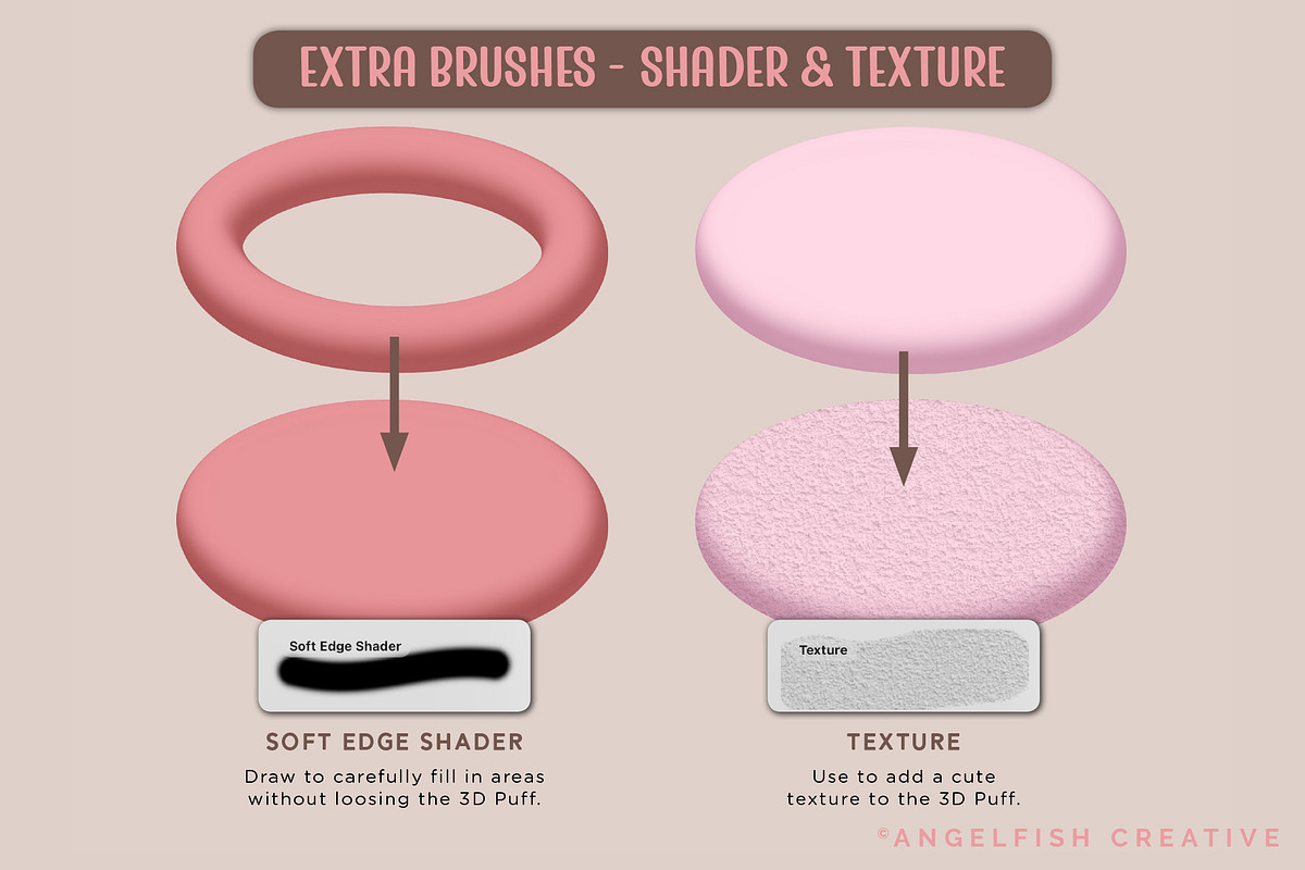 Puff 3D Brushes for Procreate, a Brush Add-On by AngelfishCreative (Photo 8 of 10)