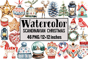 Scandinavian Christmas, an Illustration by Design Market