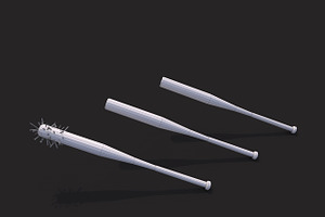 Low Poly Baseball Bats