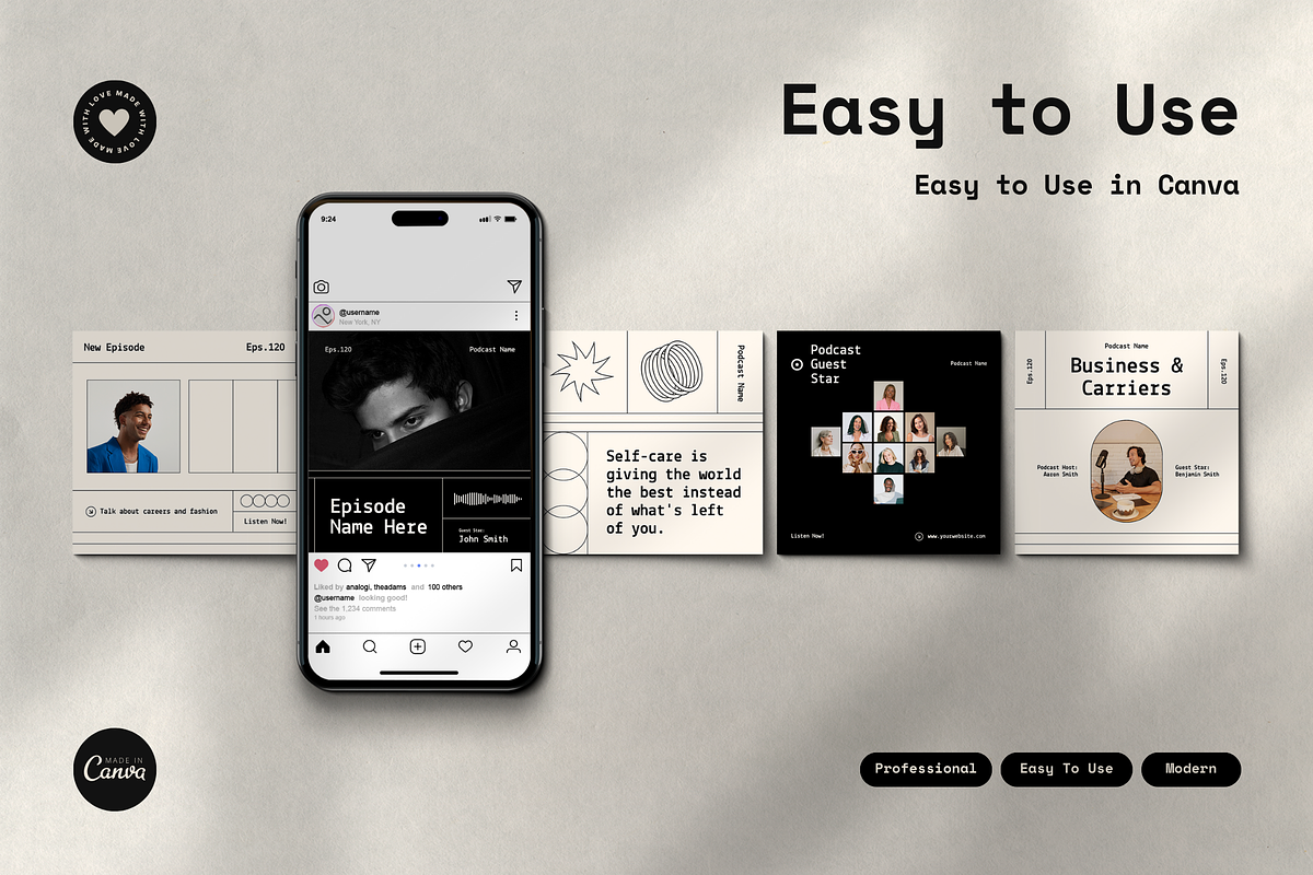 120 Podcast Instagram Template, a Social Media Template by Branding Victory STD (Photo 8 of 10)