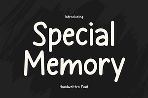 Special Memory is a handwritten font, a Handwritten Font by Brown Cupple