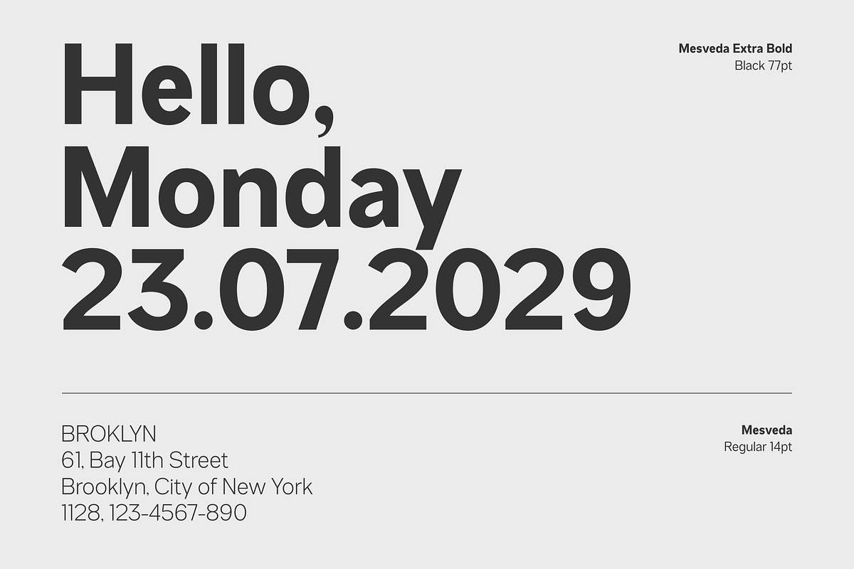 Mesveda - Contemporary Sans Serif, a Sans Serif Font by agnyhasyastudio (Photo 17 of 19)