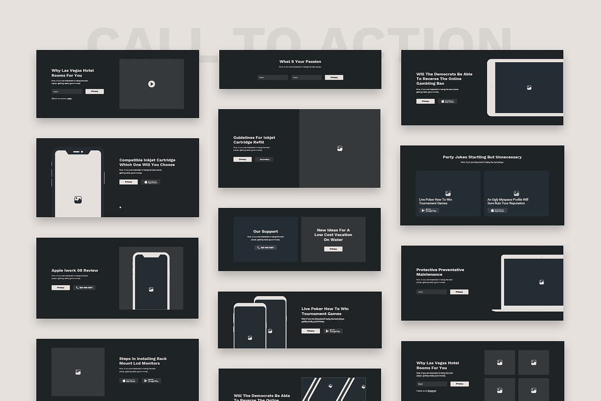 Tenebris Wireframe Kit, a Wireframe Template by Milos Knezevic (Photo 10 of 17)