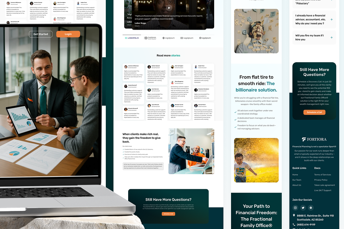 Fortiora - Wealth Consultant Web Kit, a Landing Page Template by Agensip Design Agency (Photo 2 of 10)