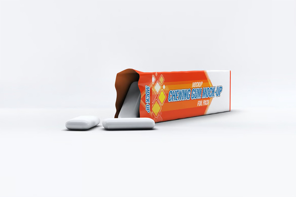 Chewing Gum Package Mock-Up, an Advertising Mockup by Se٧enStudio (Photo 7 of 8)