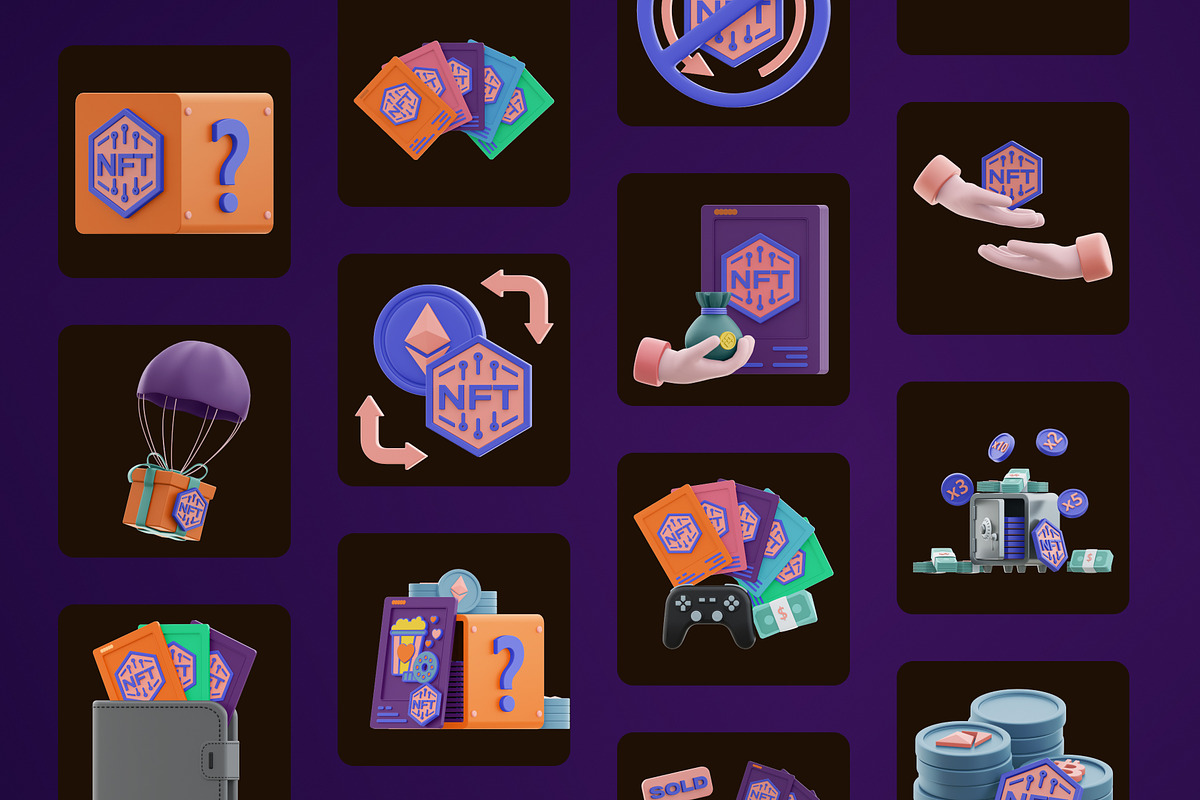 NFT 3D Icon Pack, an Icon by Dope Design (Photo 5 of 8)