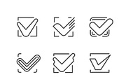 Set line icons of check mark, an Outline Icon by motorama (Thumbnail 1 of 2)
