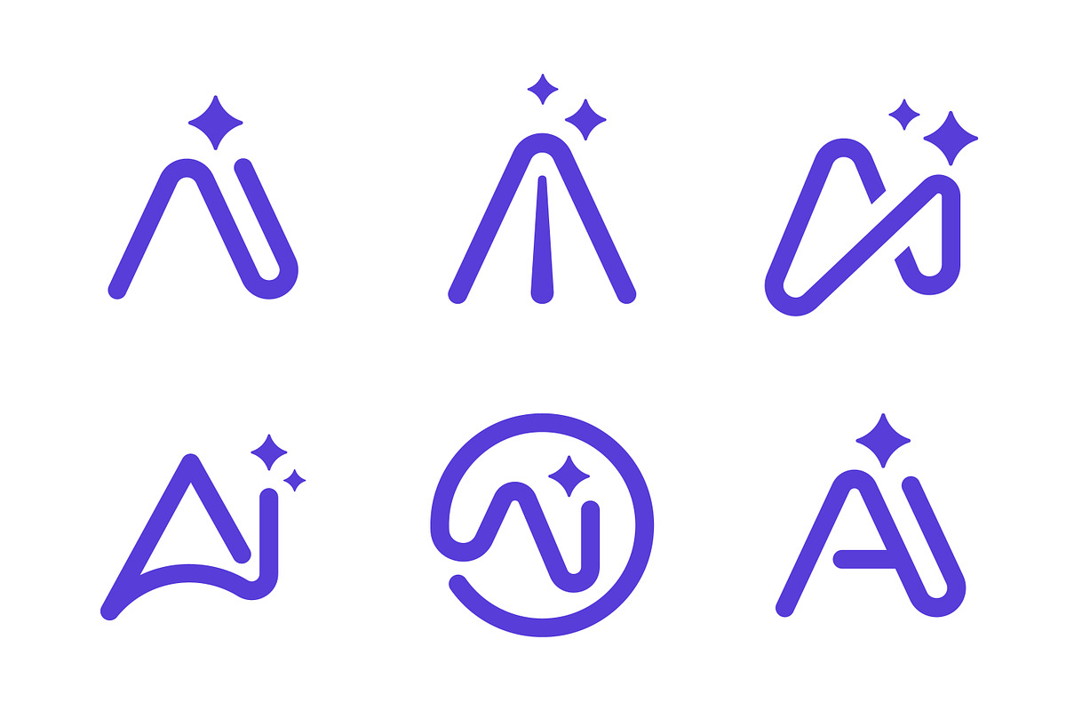 AI Letter A Sparkle Logo Bundle, a Branding & Logo Template by Signatoro (Photo 3 of 4)