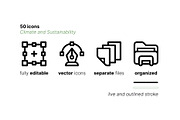 50 Climate And Sustainability Icons, an Outline Icon by Side Project (Thumbnail 4 of 8)