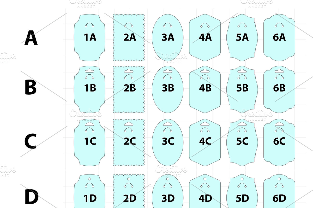 24 Keyring Display Card 4x6 SVG, a Card Template by Paperboxshop (Photo 3 of 3)
