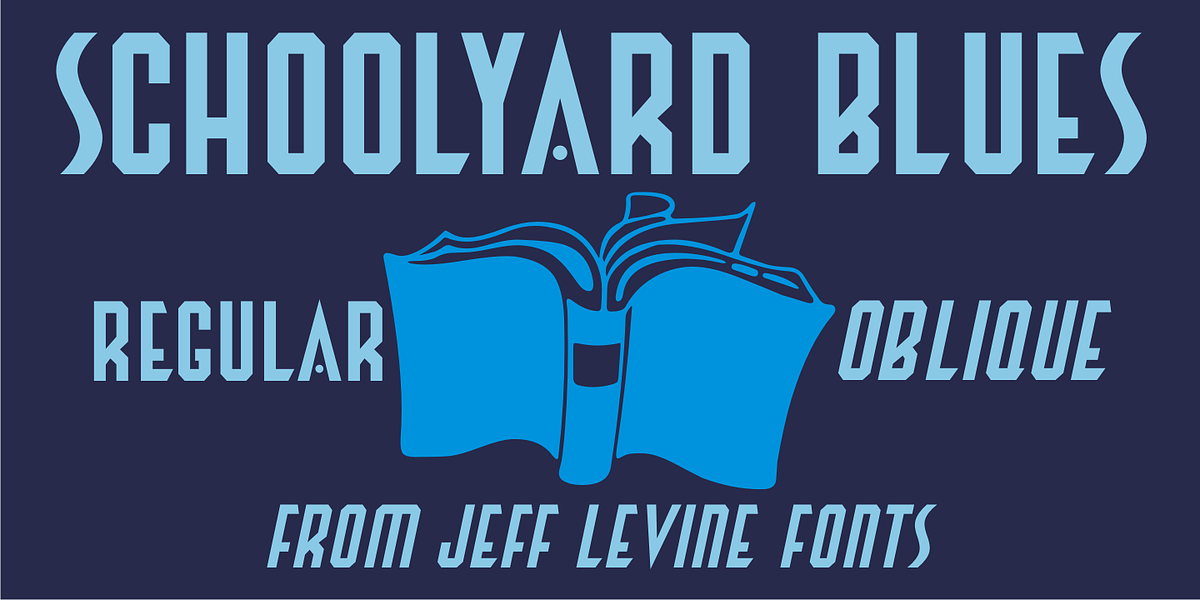 Schoolyard Blues JNL, a Sans Serif Font by Jeff Levine Fonts