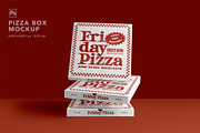 Pizza Box Mockup, a Cups & Container Mockup by eezo (Thumbnail 1 of 5)