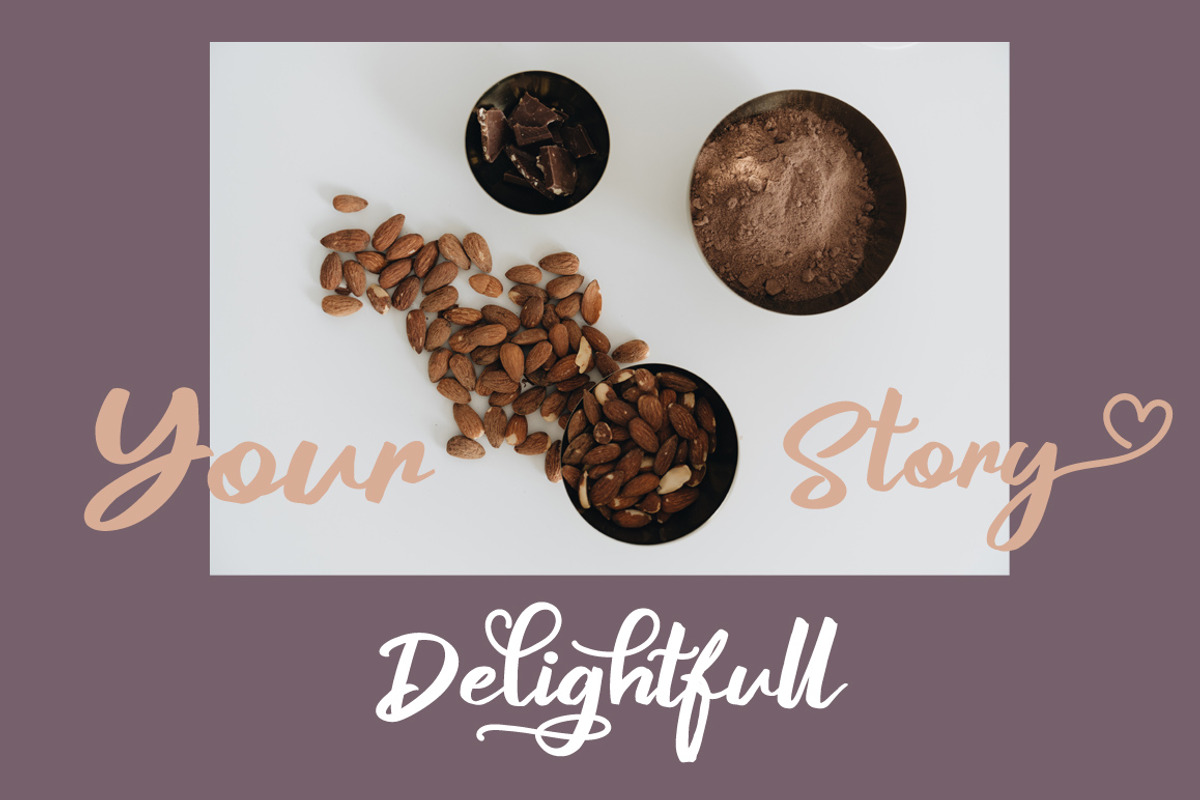 Chocolate Story - Script Font, a Script Font by FHFont (Photo 4 of 9)