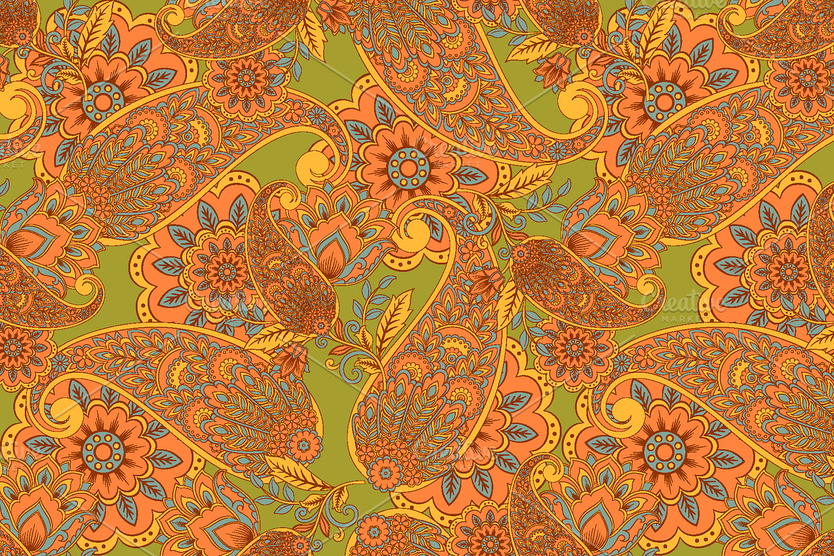 Beautiful paisley seamless pattern, a Pattern Graphic by antalogiya (Photo 6 of 7)