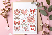 Valentine Coquette Bow Png, an Illustration by SinaCreation (Thumbnail 2 of 10)