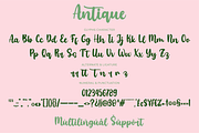 Antique, a Script Font by twinstd (Thumbnail 12 of 13)