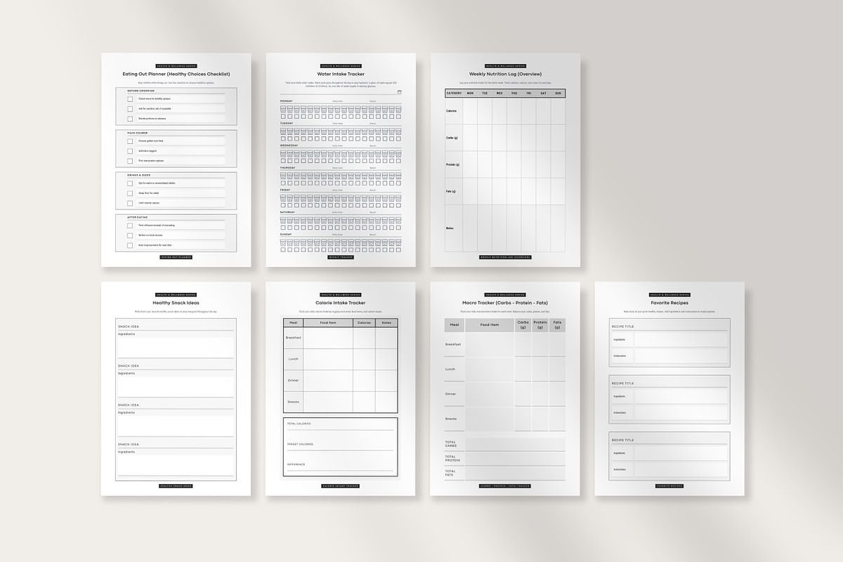 Ultimate Health and Fitness Planner, a Stationery Template by Amit Debnath (Photo 9 of 10)