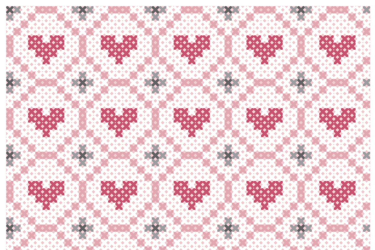 Stitch Hearts Seamless Patterns Set1, a Pattern Graphic by Aenyeth (Photo 3 of 5)