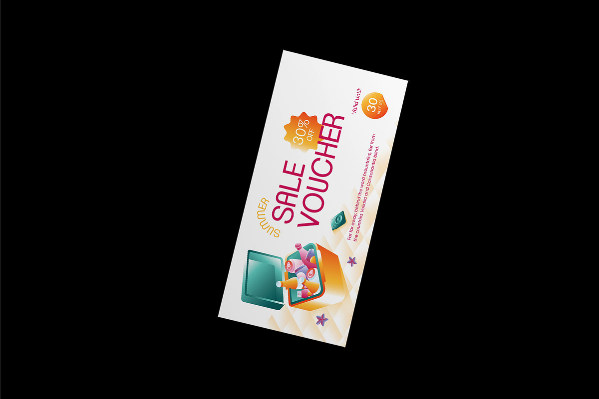 Summer Sale Voucher, a Stationery Template by Neermana (Photo 2 of 4)