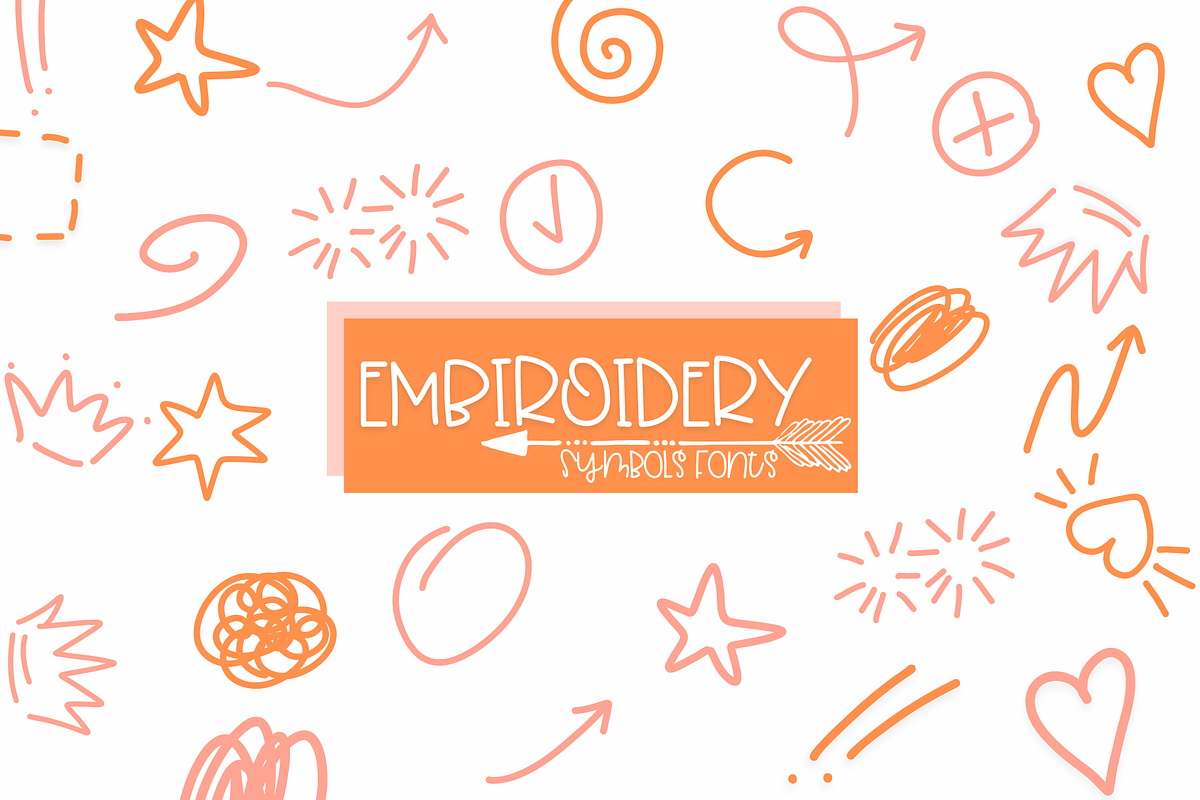 Embroidery | Symbols Fonts, a Symbol Font by Sirinart (Photo 1 of 13)