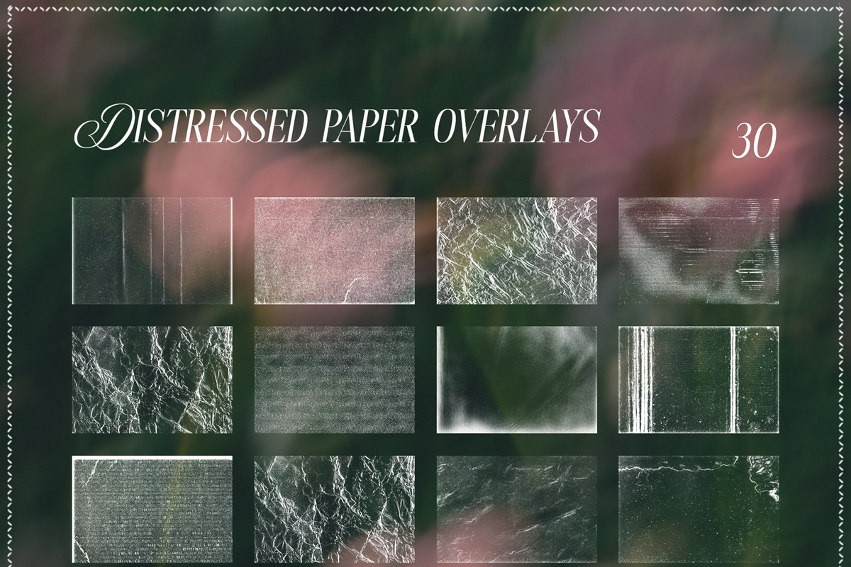 Distressed Paper Texture Overlays, a Texture Graphic by Kaleriia