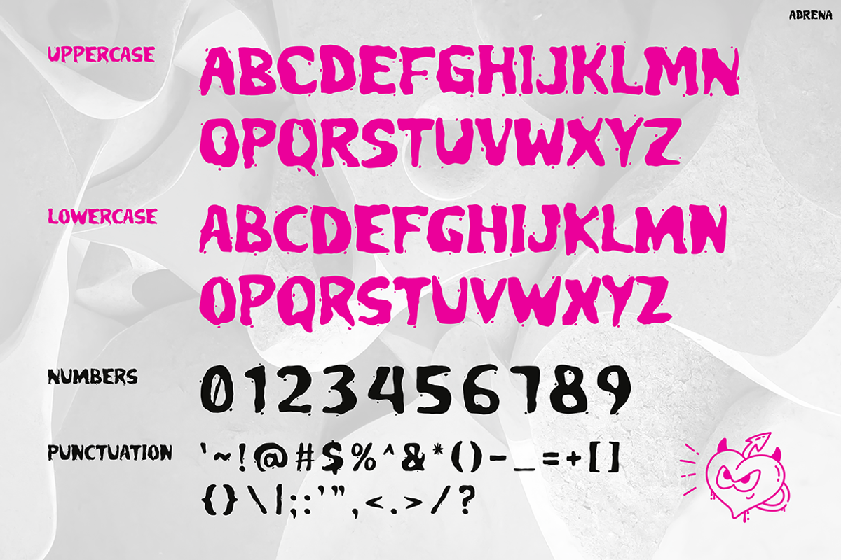 ADRENA, a Font by Pinisi ART (Photo 2 of 10)