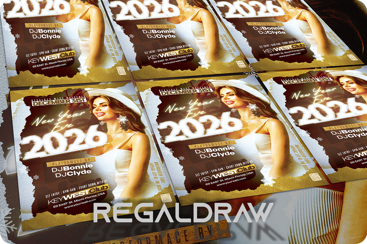 New Year 2026 Celebration Flyer, a Flyer Template by regalDRAW (Photo 3 of 3)