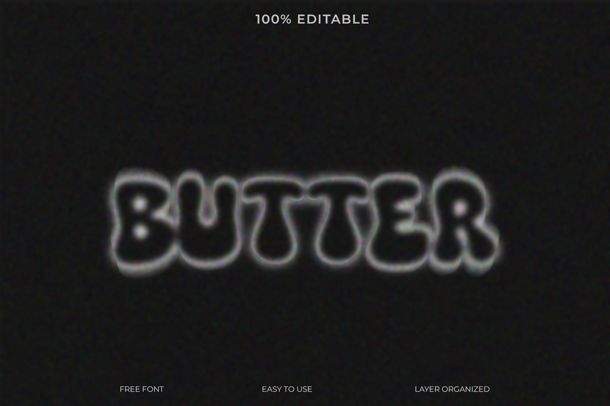 Butter Blurry Text Effect Style PSD, a Layer Style Add-On by Imamul001