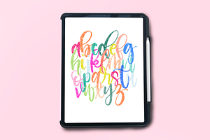 25 Brush Procreate Lettering Bundle