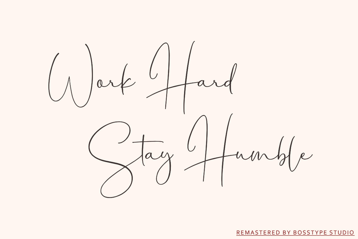 Remastered Handwritten Script Font, a Script Font by Bosstype Studio (Photo 11 of 11)