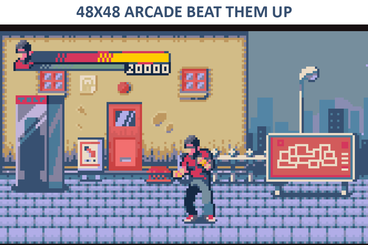 ARCADE 90's BEAT THEM ALL, an Illustration by Fassous game assets (Photo 1 of 5)