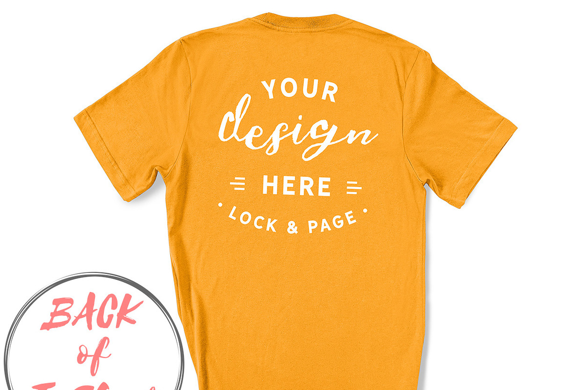 Back Of T-Shirt BC3001 Mockup Bundle, a Shirt Mockup by lock and page (Photo 3 of 88)