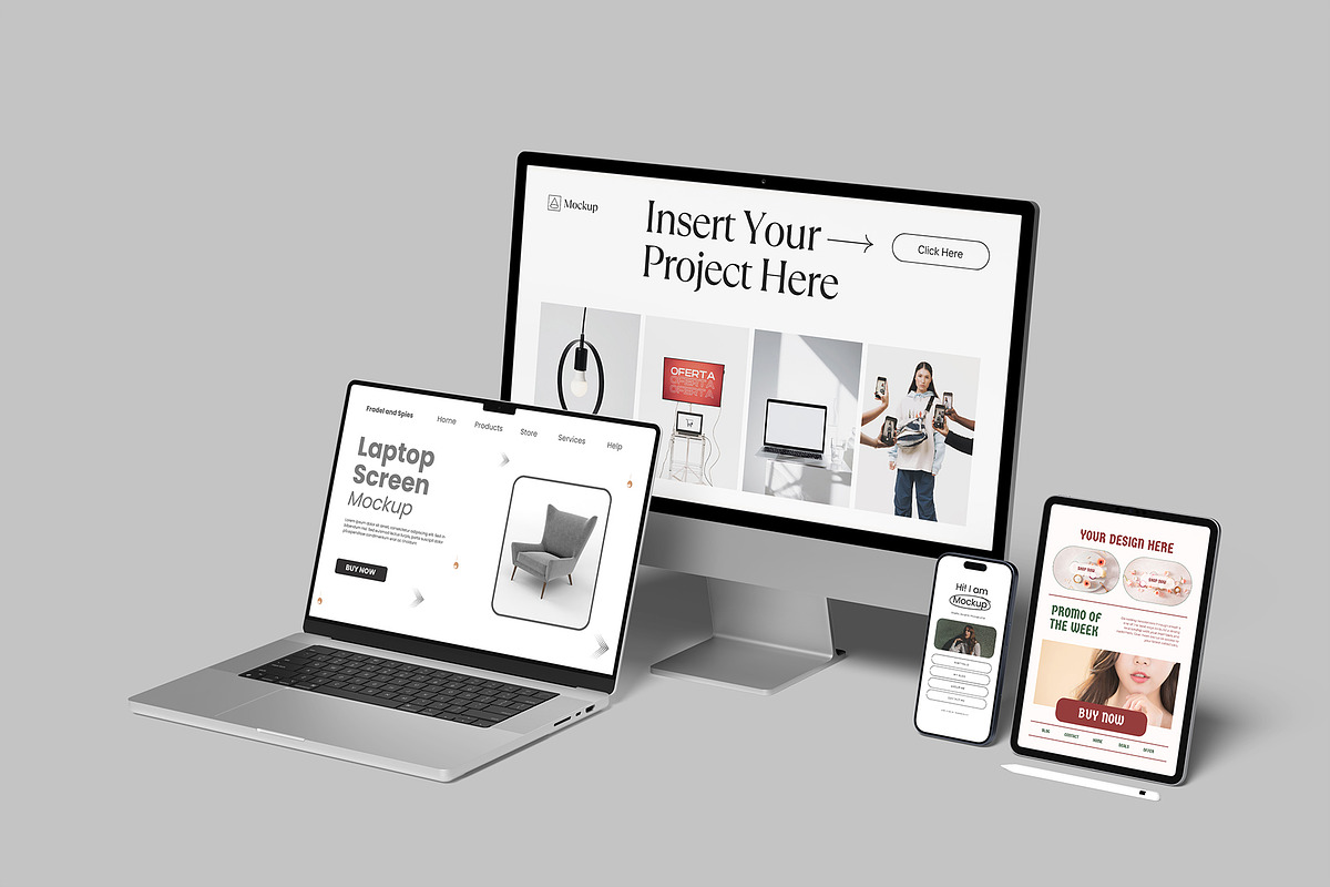 Multi Devices Responsive Mockup, a Device Mockup by lamorastudio (Photo 7 of 11)