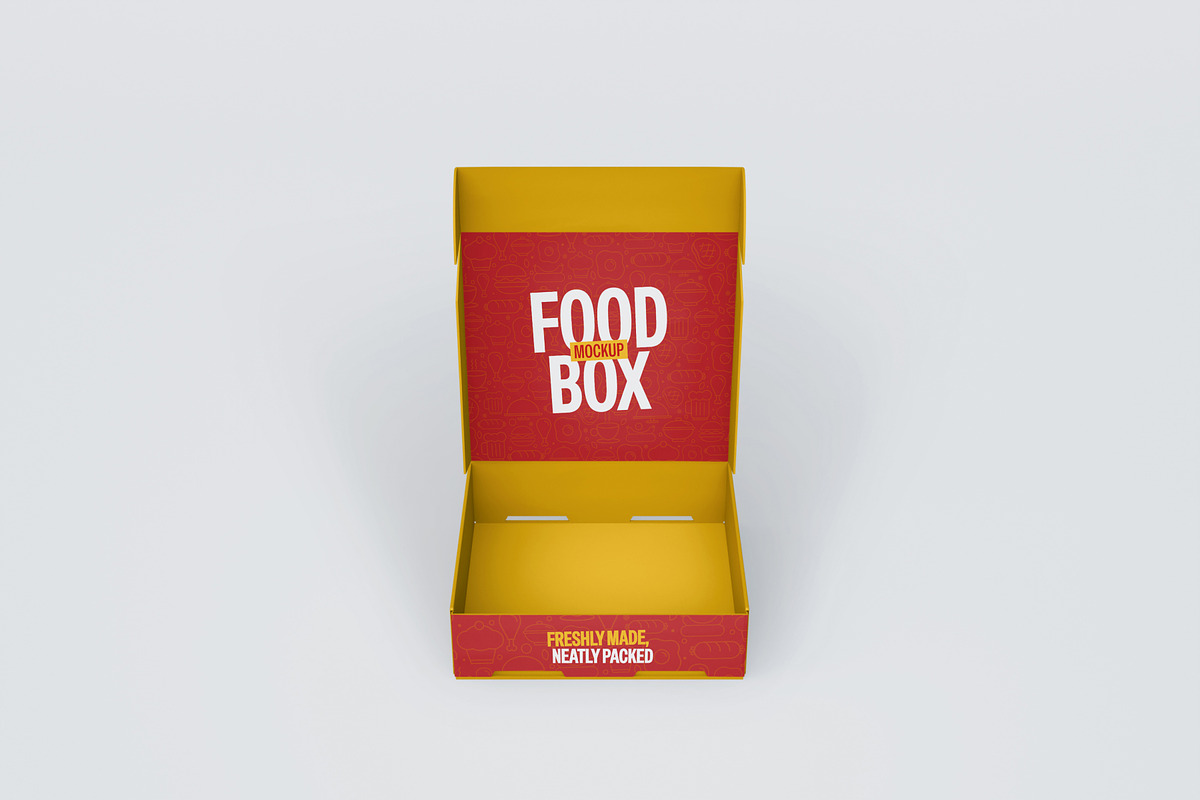 Food Box Mockup, a Packaging Mockup by SLAB! Design (Photo 8 of 9)
