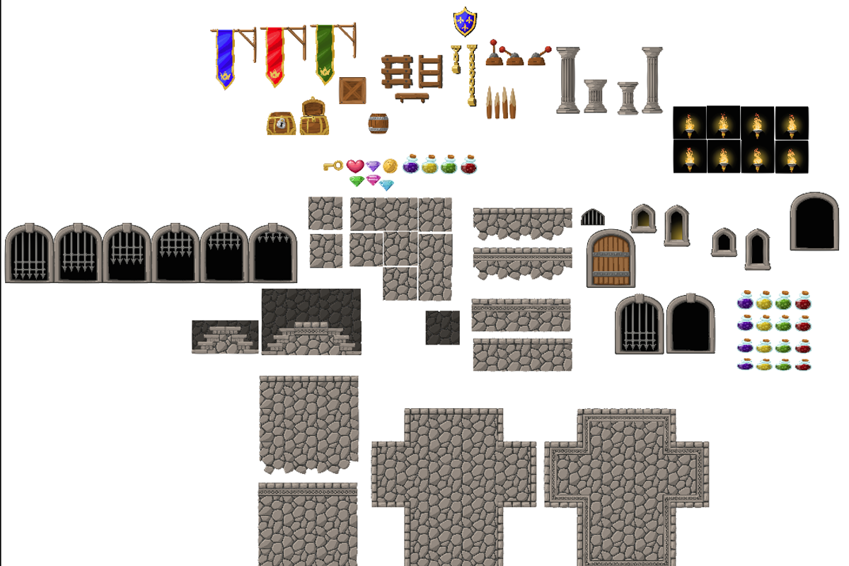 Dungeon platformer set 2d, an Education Illustration by SHMEL_Studio (Photo 4 of 4)
