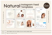 Natural Beauty Instagram Feed Canva, a Social Media Template by Cultive Creative (Thumbnail 1 of 13)