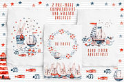 Nautical cute sea seamless patterns, a Pattern Graphic by UlitkaStudio (Thumbnail 3 of 17)