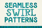Seamless Swirl Patterns, a Pattern Graphic by LydiaDistracted (Thumbnail 1 of 5)