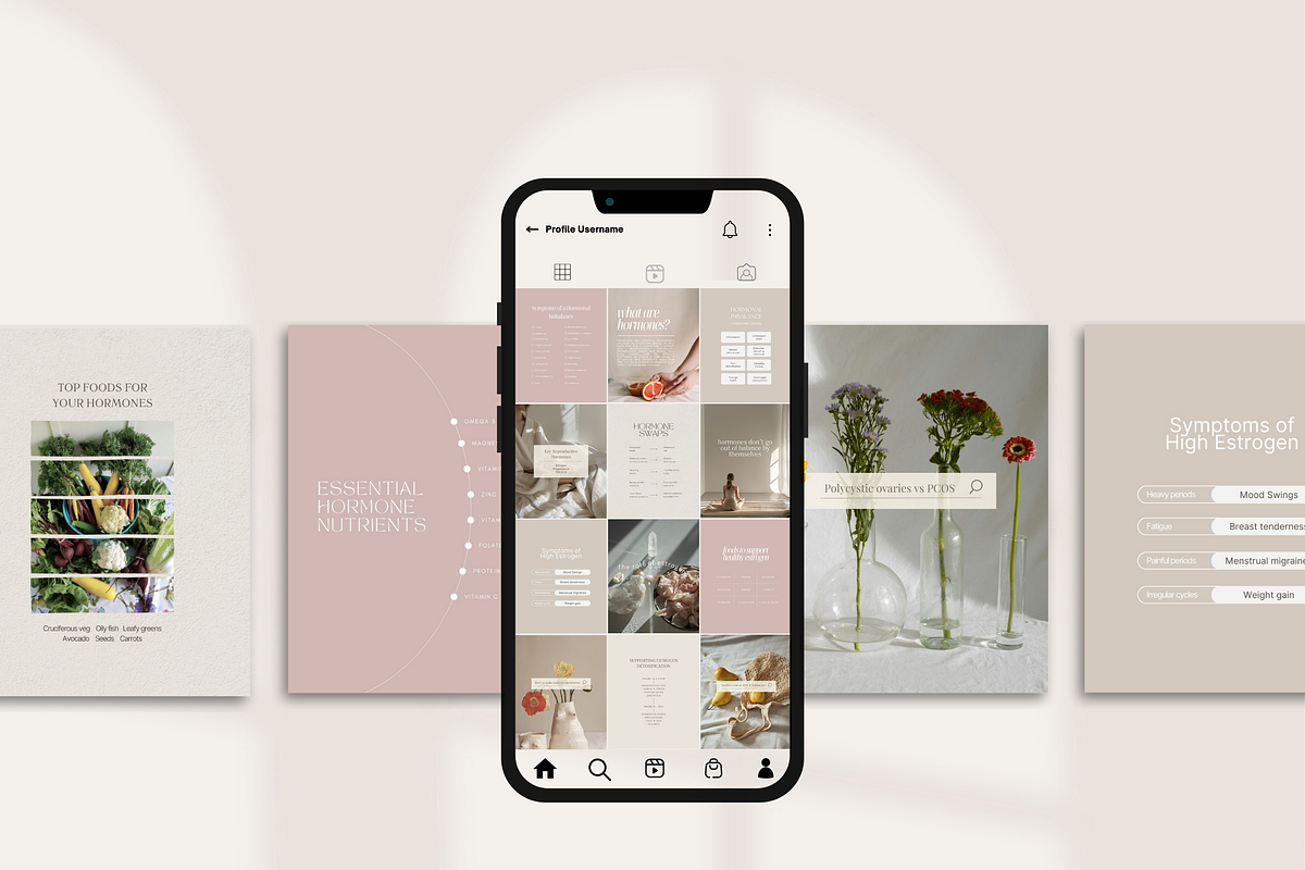 Hormone Social Media Templates, a Templates & Theme by Naturopath Hub (Photo 6 of 10)